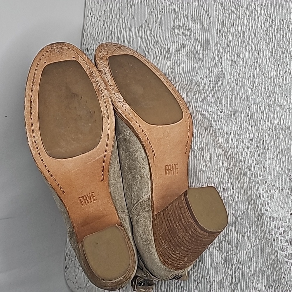 Frye Naomi picks Tisch shootie soft oiled suede block heel ankle boots bootie 11 - Picture 7 of 9